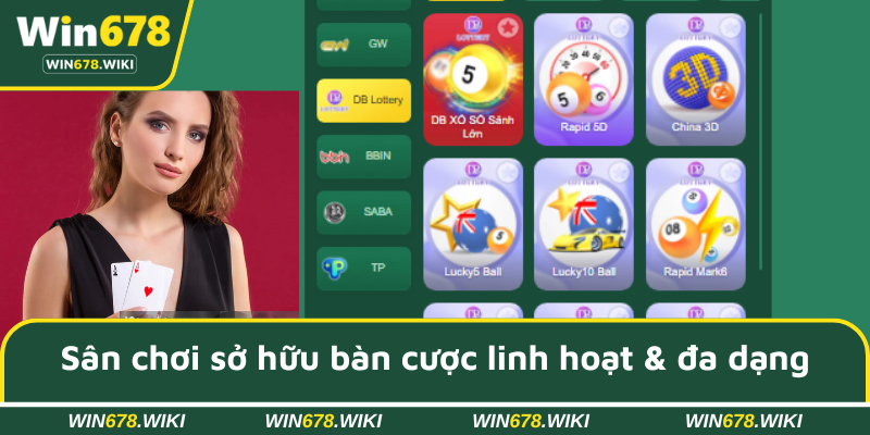 Sân chơi sở hữu bàn cược linh hoạt & đa dạng