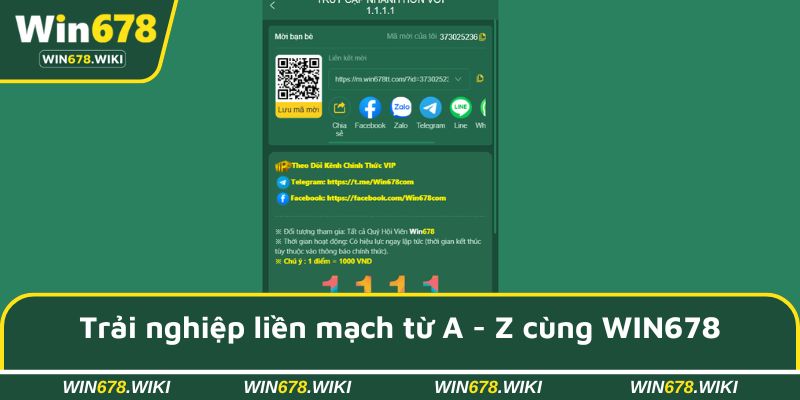 Trải nghiệm liền mạch từ A-Z cùng WIN678