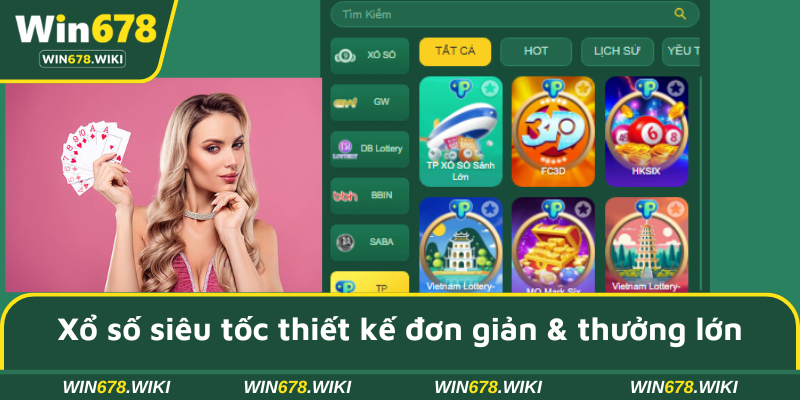 Xổ số siêu tốc thiết kế đơn giản dễ chơi & thưởng lớn